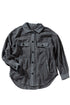 Turn Down Collar Buttoned Shirt Jacket